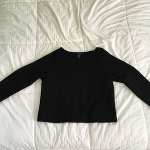 Forever 21 Ribbed Black Longsleeve